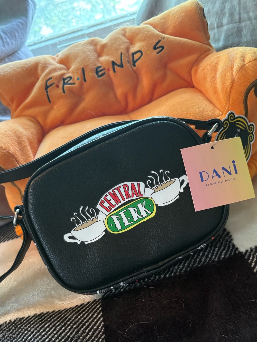 DKNY Black Crossbody Bag with Subtle Dark Interior